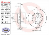 Brzdový kotouč BREMBO 09.5296.10 - RENAULT