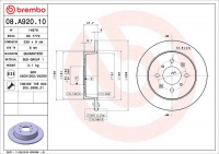 Brzdový kotouč BREMBO 08.A920.10