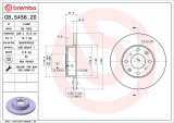 Brzdový kotouč BREMBO 08.5456.20 - ROVER