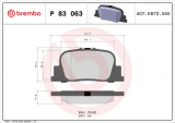 Sada brzdových destiček BREMBO P83063 - TOYOTA