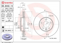 Brzdový kotouč BREMBO 09.9442.11