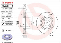 Brzdový kotouč BREMBO 09.8695.11
