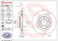 Brzdový kotouč BREMBO 09.A269.11 - AUDI