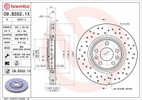 Brzdový kotouč BREMBO 09.B352.1X - RENAULT