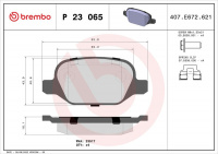 Sada brzdových destiček BREMBO P23065 - ALFA ROMEO