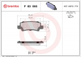 Sada brzdových destiček BREMBO P83065 - TOYOTA
