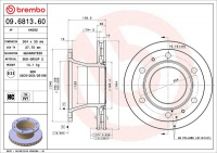 Brzdový kotouč BREMBO 09.6813.60 - IVECO