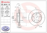 Brzdový kotouč BREMBO 09.6816.10 - NISSAN