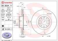 Brzdový kotouč BREMBO 09.8324.11 - AUDI