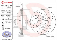 Brzdový kotouč BREMBO 09.8670.1X
