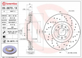 Brzdový kotouč BREMBO 09.8670.1X