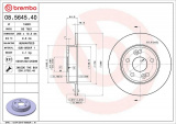 Brzdový kotouč BREMBO 08.5645.40 - RENAULT