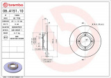 Brzdový kotouč BREMBO 08.A151.10 - DAIHATSU