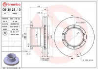 Brzdový kotouč BREMBO 09.8128.10