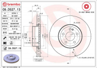 Brzdový kotouč BREMBO 09.D527.13 - MERCEDES-BENZ