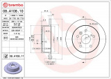 Brzdový kotouč BREMBO 08.A108.10 - TOYOTA