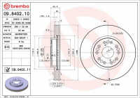 Brzdový kotouč BREMBO 09.8402.10 - LEXUS Brzdový kotouč BREMBO 09.8402.10 - LEXUS