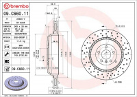 Brzdový kotouč BREMBO 09.C660.11 - MERCEDES-BENZ Brzdový kotouč BREMBO 09.C660.11 - MERCEDES-BENZ
