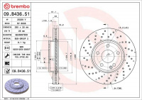Brzdový kotouč BREMBO 09.B436.51 - MERCEDES-BENZ