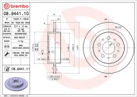 Brzdový kotouč BREMBO 08.9441.10 - VOLVO Brzdový kotouč BREMBO 08.9441.10 - VOLVO