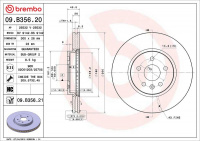 Brzdový kotouč BREMBO 09.B356.21 - CHEVROLET, OPEL
