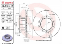 Brzdový kotouč BREMBO 09.8129.10 - MERCEDES-BENZ