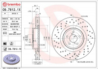 Brzdový kotouč BREMBO 09.7812.1X Brzdový kotouč BREMBO 09.7812.1X