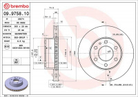 Brzdový kotouč BREMBO 09.9758.10 - IVECO