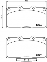 Sada brzdových destiček BREMBO P54019 - MITSUBISHI