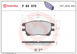 Sada brzdových destiček BREMBO P83070 - TOYOTA