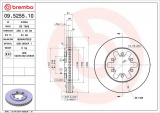 Brzdový kotouč BREMBO 09.5255.10 - NISSAN