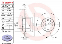 Brzdový kotouč BREMBO 09.C547.11 - AUDI, SEAT, ŠKODA, VW