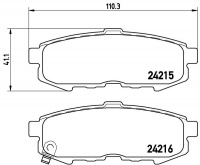 Sada brzdových destiček BREMBO P49042