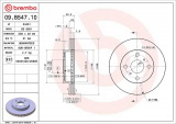 Brzdový kotouč BREMBO 09.B547.10 - TOYOTA