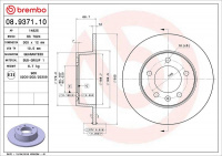 Brzdový kotouč BREMBO 08.9371.10 - NISSAN, OPEL, RENAULT