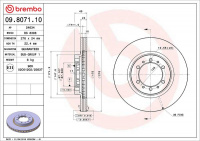 Brzdový kotouč BREMBO 09.8071.10 - MITSUBISHI