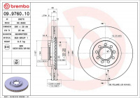 Brzdový kotouč BREMBO 09.9760.10 - IVECO