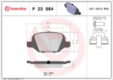 Sada brzdových destiček BREMBO P23064 - FIAT