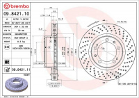 Brzdový kotouč BREMBO 09.8421.10 - PORSCHE