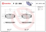 Sada brzdových destiček BREMBO P23066 - FIAT, LANCIA