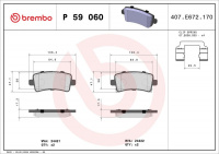 Sada brzdových destiček BREMBO P59060
