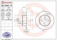 Brzdový kotouč BREMBO 08.A356.10