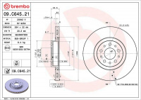 Brzdový kotouč BREMBO 09.C645.21 - FIAT