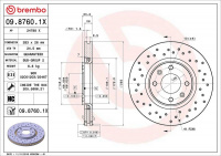 Brzdový kotouč BREMBO 09.8760.1X