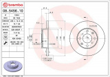 Brzdový kotouč BREMBO 08.5456.10 - ROVER