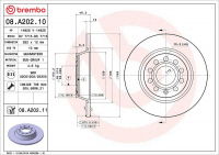 Brzdový kotouč BREMBO 08.A202.11