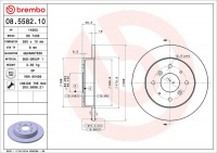 Brzdový kotouč BREMBO 08.5582.10 - ROVER