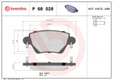 Sada brzdových destiček BREMBO P68028 - RENAULT