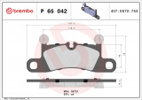 Sada brzdových destiček BREMBO P65042 - PORSCHE