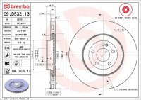 Brzdový kotouč BREMBO 09.D532.13 - MERCEDES-BENZ